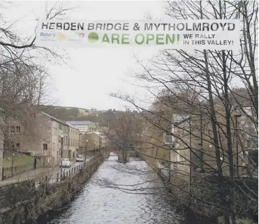  ??  ?? HOPE: The Hebden Bridge flood scheme has been given a cash injection