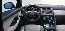  ??  ?? The E-Pace has a dual-cockpit interior design.