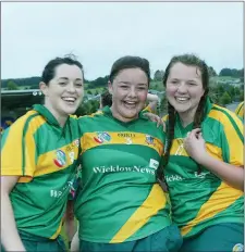  ??  ?? Sinead Byrne, Aine O’ Keeffe and Emily Hatton after the win.