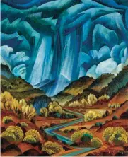  ??  ?? Tony Abeyta, Autumn Rains, oil on canvas, 24 x 20”. Artist World Auction Record. Estimate: $8/12,000 SOLD: $32,175