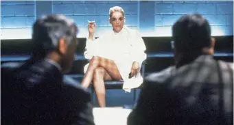  ??  ?? Stone as Catherine Tramell in Basic Instinct (1992)