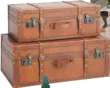  ??  ?? STORAGE with character
Baryton trunks, £180 for two, Maisons du Monde