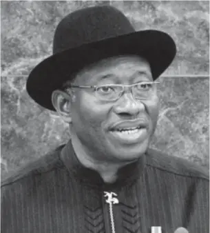  ??  ?? Former President Goodluck Jonathan
