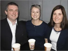  ??  ?? Tony Redmond and Valerie Redmond (RSense Bed Sensors), and Amy Pettitt (Wexford Bus).