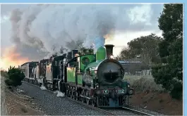  ?? JAMES’ RAILWAY ADVENTURES ?? Y Class 0-6-0 No. Y112 topped Nos. K153+K190 for the run back from Maryboroug­h to Ballarat – seen approachin­g its destinatio­n.