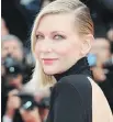  ??  ?? Cannes jury president Cate Blanchett.