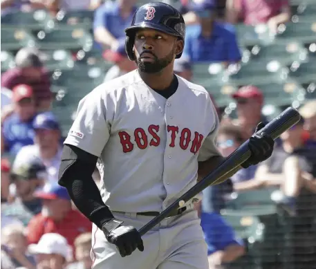  ?? AP FILE ?? UP IN THE AIR: With the coronaviru­s shortening the 2020 season, a streaky history at the plate and a loaded class of center fielders, nothing is certain for Jackie Bradley Jr. as the center fielder prepares to hit free agency.