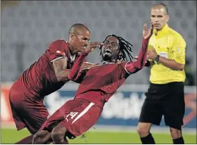  ?? PHOTO: DUIF DU TOIT/GALLO IMAGES ?? GOOD MOMENT: Moroka Swallows ’ Lerato Chabangu celebrates his winning goal against Free State Stars