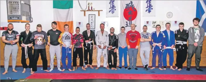  ??  ?? Members of Oban BJJ who took part in an in- club white belt competitio­n recently.