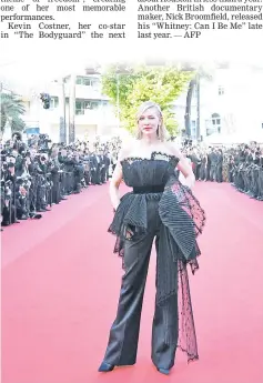  ?? — AFP photo ?? Australian actress and President of the Jury Cate Blanchett arrives on Thursday for the screening of the film ‘Capharnaum’ at the 71st edition of the Cannes Film Festival in Cannes, southern France.