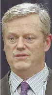  ??  ?? GOV. CHARLIE BAKER