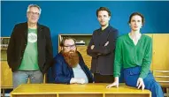  ??  ?? Nils Kahlefendt, Claudius Nießen, Jörn Dege und Anja Kösler (von links nach rechts) bilden das neue Team des „Literarisc­hen Herbstes“in Leipzig.