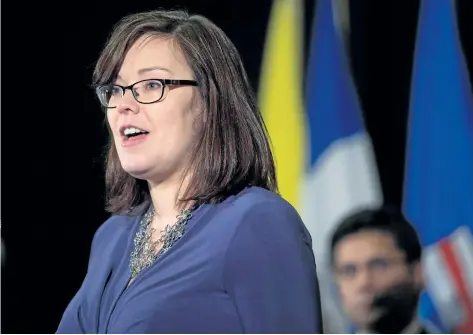  ?? DARRYL DYCK/THE CANADIAN PRESS ?? Alberta Justice Minister Kathleen Ganley says provincial prosecutor­s have been urged to focus on cases that involve serious or violent crimes.