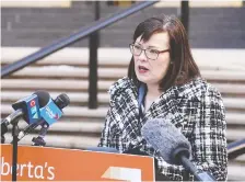  ??  ?? NDP energy critic Kathleen Ganley says Premier Jason Kenney is the only person who didn't see the death of the KXL pipeline project coming.