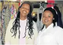  ?? Picture: LONDEKA DLAMINI ?? VINTAGE LOOK: Olwethu Hompa, left, and Botlenyane Moleko of Cheeky Vintage at Kasi Social Market at Pata Pata in New Brighton on Sunday