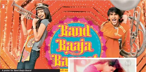  ??  ?? A poster for Band Baaja Baarat