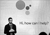  ?? ERIC RISBERG/AP 2016 ?? Target joins others in partnering with Google, led by CEO Sundar Pichai, above, on voice-activated shopping.