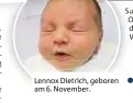  ??  ?? Lennox Dietrich, geboren am . November. sanne Dietrich und Johannes Ott mit Sohn Benedikt Alexander, der am . November zur Welt kam.Fotos (): Jens Henning