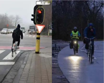  ?? FOTO GVH ?? Door het rood rijden, zonder verlichtin­g fietsen: Antwerpena­ars zijn de kampioenen van Vlaanderen.