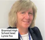  ??  ?? Bramhall High School head Lynne Fox