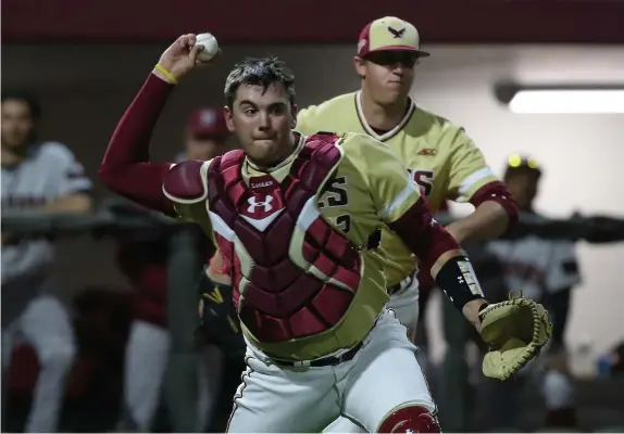  ?? CoUrtesy oF Boston ColleGe atHletICs ?? BACK ON THE DIAMOND: BC senior catcher Jake Goodreau had two at-bats during the shortened 2020 season after being diagnosed with thyroid cancer in December 2018.