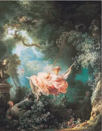  ??  ?? High spirits: Jean-honoré Fragonard’s The Swing, painted in 1767