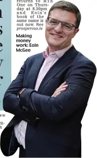  ??  ?? Making money work: Eoin McGee