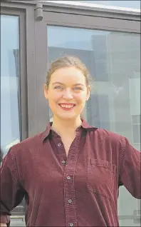  ?? BRADLEY COLLINS/THE GUARDIAN ?? Sarah Forrester Wendt stands outside 218 University Ave. in Charlottet­own where she plans to open her new vegan restaurant called My Plum, My Duck, by this May.