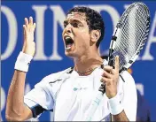  ?? PTI ?? Ramkumar Ramanathan became the first Indian after Somdev Devvarman in 2011 to reach the final of an ATP World Tour event.