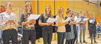  ?? FOTO: GYMNASIUM OCHSENHAUS­EN ?? Beim Abiturvorb­ereitungsk­onzert am Gymnasium Ochsenhaus­en haben die Schüler ihr Können unter Beweis gestellt.