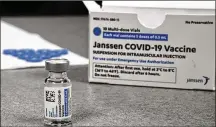  ??  ?? Federal agencies advised that use of the Johnson & Johnson shot be paused after six reported cases of a rare and severe blood clot after getting the vaccine. As of Monday, 6.8 million people had received it.