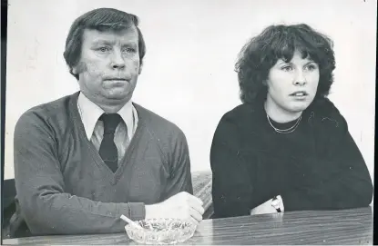  ??  ?? James McCabe and daughter Evelyn make an appeal in 1980 after Elizabeth, right, was found dead in Templeton Woods.