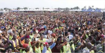  ?? ?? Worshipper­s at the crusade held recently at Navy Town, Ojo, Lagos