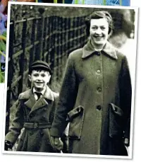  ??  ?? FOND MEMORIES: Eight-year-old Alan with his mother Bessie in the Riverside Gardens in Ilkley in 1957