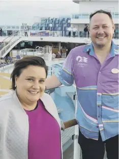  ?? ?? 0 Susan Calman and cruise director Andi Sanders on Cruising with Calman, above