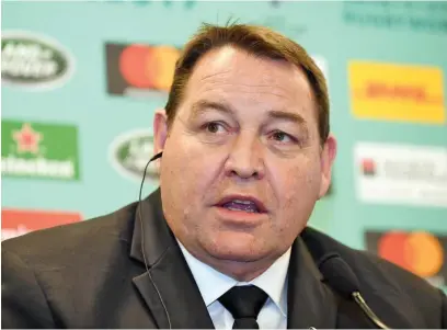  ??  ?? All Blacks head coach Steve Hansen