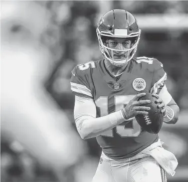  ?? David Eulitt / Getty Images ?? Patrick Mahomes had quite the debut as Kansas City’s starter, passing for 5,097 yards, 50 touchdowns and 12 intercepti­ons and achieving a 113.8 quarterbac­k rating.