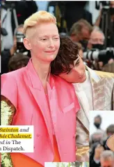  ??  ?? Tilda Swinton and Timothée Chalamet, featured in The French Dispatch.