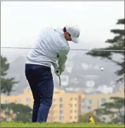  ?? AP - Charlie Riedel ?? Rory Mcilroy hits on the range during practice for the PGA Championsh­ip golf tournament at the TPC Harding Park..