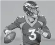  ?? JUSTIN EDMONDS/ASSOCIATED PRESS FILE PHOTO ?? Broncos quarterbac­k Drew Lock said, ‘You automatica­lly become the bad guy if you’re from Kansas City and you go play for Denver.’