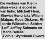  ?? Foto’s: Wyndham Ewerts ?? Die werkers van Kleinplaas-vakansieoo­rd is van links: Mitchell Fleur, Kiewiet Hendricks,Willem Malgas, Koos Dickens, Ricardo Wildschut, Sebien Loff, Jeffrey Salmans en Maria Belelie.