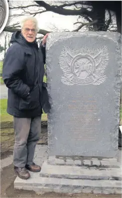  ?? Peter Ferguson represente­d Lathom Park Trust at the unveiling of the new memorial ??