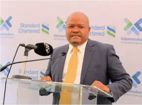  ?? ?? Standard Chartered Managing Director, Mpho Masupe