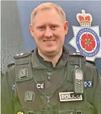  ?? ?? ●●Inspector Chris Valentine has joined officers in Rossendale as their new Geographic Inspector
