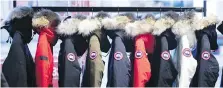  ?? CHRISTINNE MUSCHI/BLOOMBERG ?? Not long after Canada Goose parkas became a winter fashion hit, cheaper knockoffs started to appear.