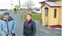  ?? PHOTO: RICHARD DAVISON ?? Free ride . . . Clutha Gold Cycle Trail Trust deputy chairman David Vollweiler and secretary Jill Allison take in the latest new section of the trail extension, adjoining a historic toll house near Milton.