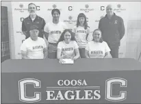  ?? Alex Farrer ?? Coosa’s Sophia Cook signed a cross country and track scholarshi­p Thursday with Augusta University.