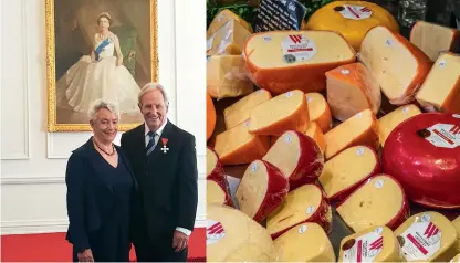  ??  ?? (Right) Whitestone Cheese founders Bob and Sue Berry. When Bob became a Member of the New Zealand Order of Merit for services to the cheese industry in 2016, he insisted the honour also belonged to his wife, son Simon and the wider Whitestone team.