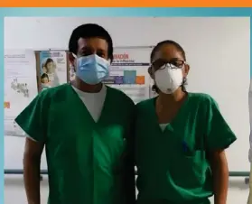  ?? CORTESÍA ?? Erick y Jennifer son yunta en el traslado de pacientes.