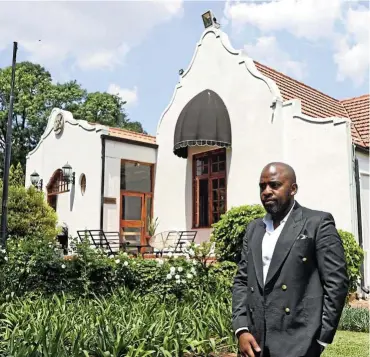  ?? Pictures: Thapelo Morebudi ?? Siyanda Dlamini bought the 30-bed River Meadow Manor in Irene, Pretoria for R12m, but the property has been found to include illegal structures not approved by the municipali­ty and a R650,000 solar plant that doesn’t work.